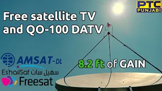 Trying to receive QO-100 and Freesat with a 2.5 meter dish