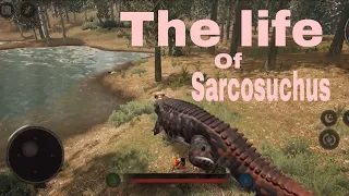 This is the life of Sarcosuchus(croc) in Path Of Titans Mobile