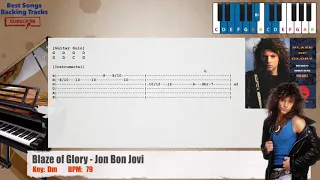 🎹 Blaze of Glory - Jon Bon Jovi Piano Backing Track with chords and lyrics