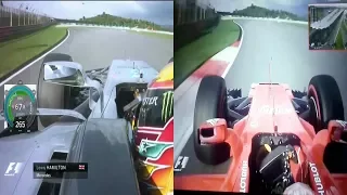 Malaysian GP 2017 - Hamilton 's pole vs Räikkönen 's P2 lap