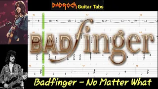 No Matter What - Badfinger - Guitar + Bass TABS Lesson (Request)