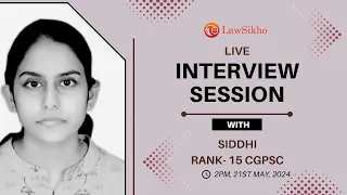 Live interview session with Siddhi Rank 15 CGPSC Judiciary Examination #CHPSC #Interview