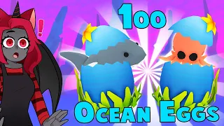 OPENING 100 Ocean Eggs Until We Get A LEGENDARY In Adopt Me! (Roblox)