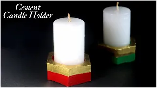 DIY Cement Candle Holder | Cement Craft Ideas | DIY Home Decor | Christmas Crafts