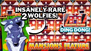 SUPER RARE! 😱 2 Wolfies = HUGE WINS on HUFF N’ MORE PUFF! Mansions Feature!