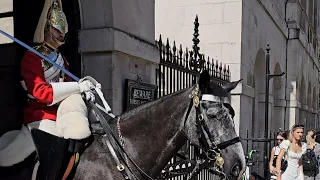 The King's Guards are REMOVED as it's too hot to work at Horse Guards! 05.09.2023.