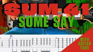 Sum 41- Some Say Cover (Guitar Tabs On Screen)