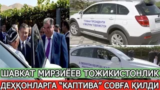 ШАВКАТ МИРЗИЁЕВ ТОЖИКИСТОНЛИК ФЕРМЕРЛАРГА "КАПТИВА" СОВҒА ҚИЛДИ