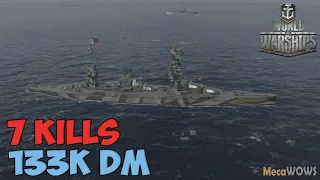 World of WarShips | Fuso | 7 KILLS | 133K Damage - Replay Gameplay 4K 60 fps
