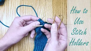 How to Slip Stitches onto a Stitch Holder to Work Later