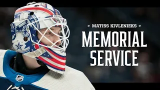 Memorial service underway to honor Columbus Blue Jackets’ Matiss Kivlenieks