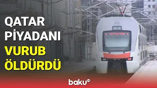 Sumqayıt-Bakı elektrik qatarı piyadanı vurdu - BAKU TV