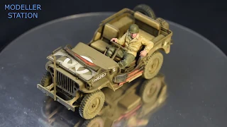 Tamiya 1/4-ton 4X4  WILLY JEEP Unbox , Assemble & Painted