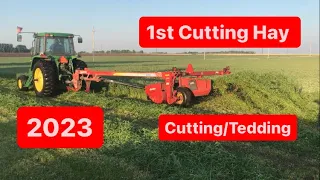 Cutting/Tedding 1st crop hay 2023