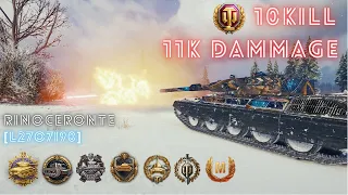 Rinoceronte - 10 Kill - 11K Damage from [L27O7I90] on Khakov - World of Tanks Gameplay