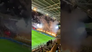 grosse ambiance au stade de la beaujoire à Nantes en Europa ligue