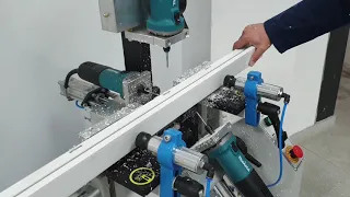 Automatic Triple Water Slot Drilling Machine for uPVC Profiles