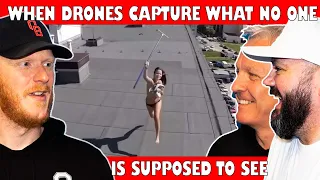 WHEN DRONES CAPTURE WHAT NO ONE IS SUPPOSED TO SEE | OFFICE BLOKES REACT!!