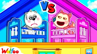 Pink vs Blue Secret Room, Which Does Jenny Like? Kids Stories About Baby | Wolfoo Family Official
