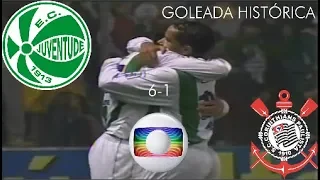 GOLEADA HISTÓRICA - Juventude 6 x 1 Corinthians - Brasileirão 2003 - 28/09/2003 - Globo