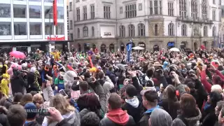 Harlem Shake Flashmob in Halle (Saale) in Germany