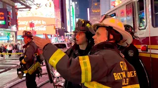 FDNY Manhattan 10-75 Box 0837 Fire Between Buildings in Times Square