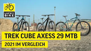 TREK X-Caliber 7 vs. CUBE Attention SL vs. AXESS Grade 2021 | 3 Mountainbikes bis 1000€ im Vergleich