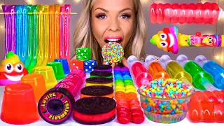 ASMR JELLY SHOTS, DIPPIN DOTS, DICE CANDY, FLASHLIGHT, SKITTLES, JELLO POPSICLE, OREO MUKBANG 먹방