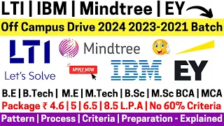 LTI, IBM, Mindtree, EY Off Campus Direct Hiring Started 2024 |2023 |2022-2020 Batch Don't Miss Apply