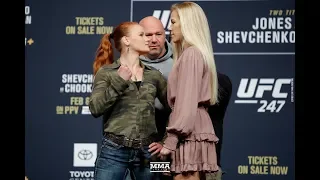 UFC 247: Valentina Shevchenko vs. Katlyn Chookagian Staredown  - MMA Fighting