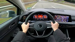 2021 Volkswagen Golf VIII 1.5 TSI Active- POV test drive [ Autobahn no speed limit ]