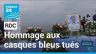 Rassemblements violents en RDC : l'ONU rend hommage aux casques bleus tués • FRANCE 24