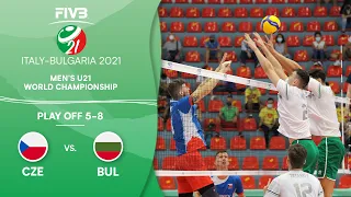 CZE vs. BUL - Play Off 5-8 | Men's U21 Volleyball World Champs 2021