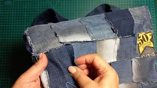 Превращаем старые джинсы в стильную экосумку!!!