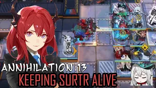[Arknights] Surtr and her Hospital Ward at Night 🔥 (Keeping Surtr Alive Annihilation 13)