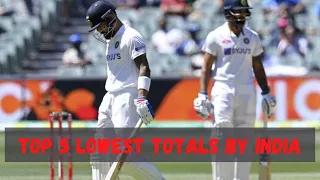 5 Lowest Scores by Team INDIA in THE HISTORY TEST CRICKET - THE TOP LIST.