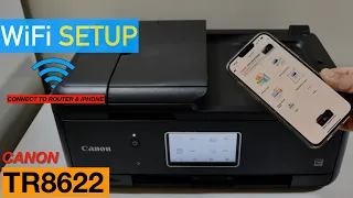 Canon Pixma TR8622 WiFi Setup, Connect To Router, Add in iPhone.