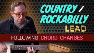 Country, Rockabilly style guitar lead that you play over the chord changes - Guitar Lesson - EP555