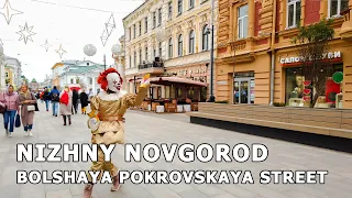 ⁴ᴷ⁶⁰ Walking Nizhniy Novgorod: Bolshaya Pokrovskaya Street