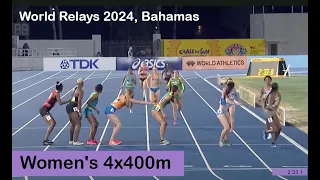 4x400m Woman World Relays 2024 Bahamas Round 1 - Netherlands