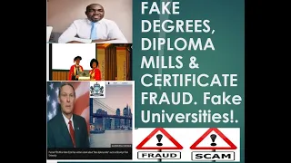 FAKE DEGREES, DIPLOMA MILLS & CERTIFICATE FRAUD. FAKE UNIVERSITIES. Find Out what we Found Out.