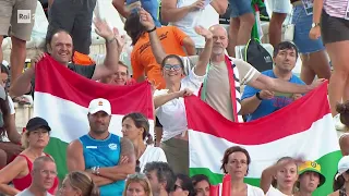 THOMAS CECCON  European Swimming  Championship Roma  2022 4x100 freestyle victory cerimony