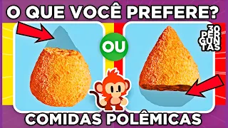 🔄 O QUE VOCÊ PREFERE? 🍗 COMER COXINHA POR CIMA OU POR BAIXO? | Edição Comidas Polêmicas