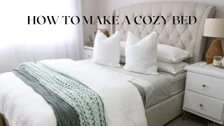 How to make a cozy fluffy looking bed | Bed Styling Tips | Style Your Bed Like A Pro