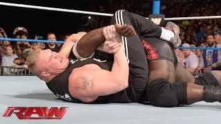 Brock Lesnar dislocates Mark Henry's elbow: Raw, Jan. 6, 2014