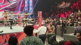 Paul Heyman Stops a Match, Insults a Fan on the Mic, and The Bloodline Break Character - Hilarious!