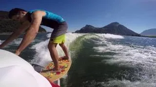 How to do a wakesurf deck start with no rope