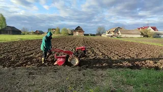 Таймлапс фрезерування 0.2 га мотоблоком. 2 години за 3 хвилини.