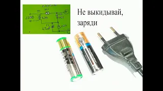 Зарядное устройство для пальчиковых батареек асимметричным током.