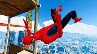 GTA 5 EPIC PARKOUR Ragdolls | Spider-Man Ep.9 (Euphoria Physics Showcase, Jumps, Fails)